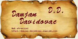 Damjan Davidovac vizit kartica